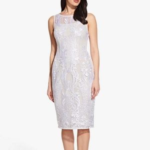 Adrianna Papell Illusion Embroidered Chantilly